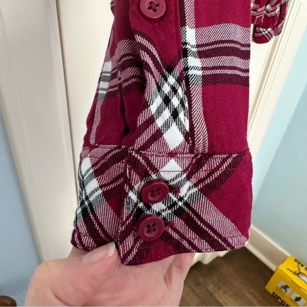 Torrid Plaid Taylor Red & White Top 1X - Picture 6 of 11